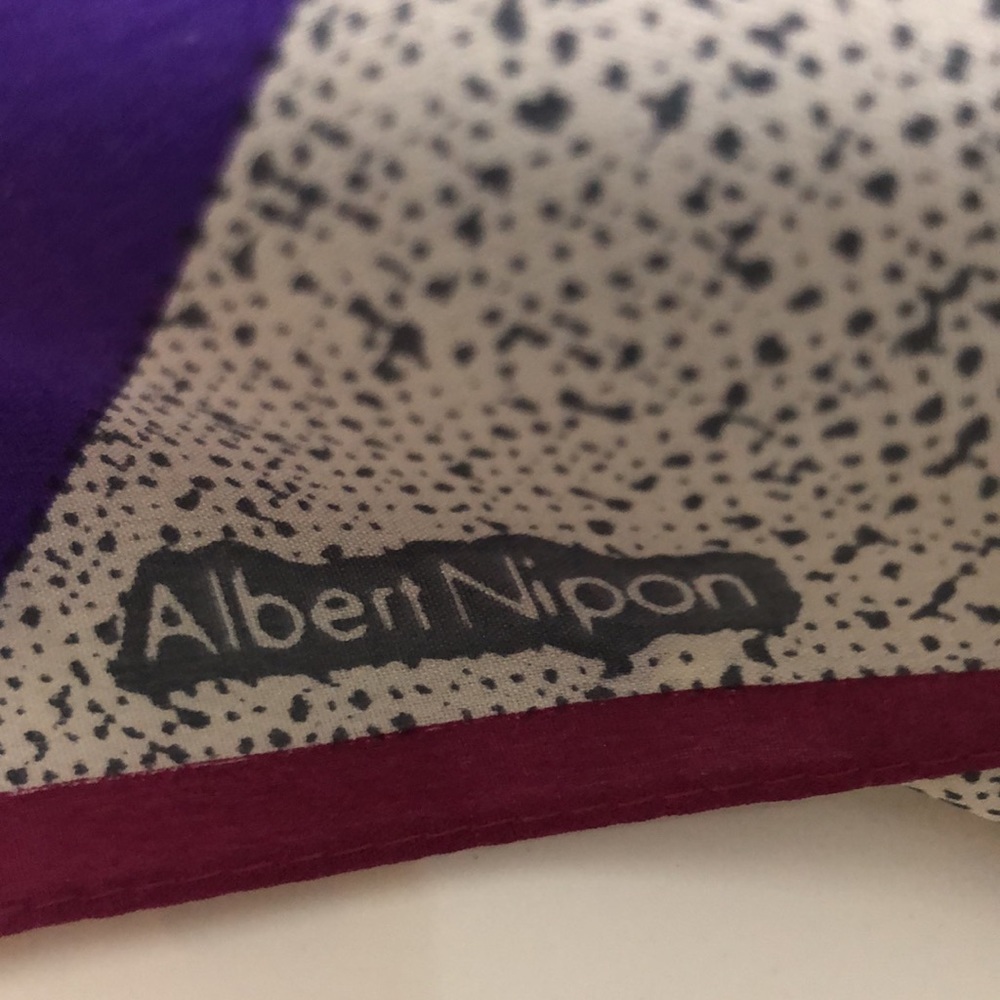 Vtg Albert Nipon Elegant Pointed Edge 100% Silk M… - image 3